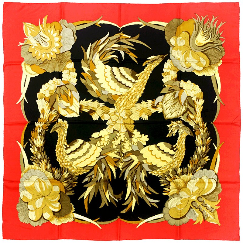 Hermes Scarf "Tahiti" by Caty Latham 90cm Silk | Carre Foulard