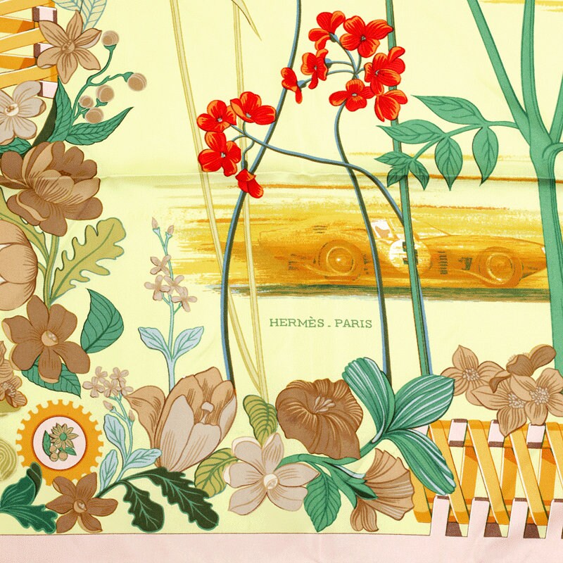 Hermes Scarf "Les Bolides" by Rene Dumas 90cm Silk | Carre Foulard