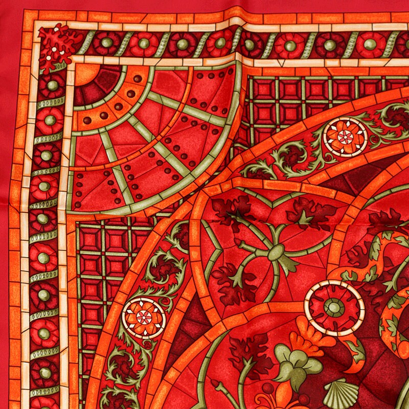HERMES SCARF Silk "Lumieres de Paris" by Natsuno Hidaka Vintage 90cm Carre 100% Auth