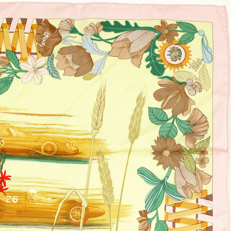 Hermes Scarf "Les Bolides" by Rene Dumas 90cm Silk | Carre Foulard
