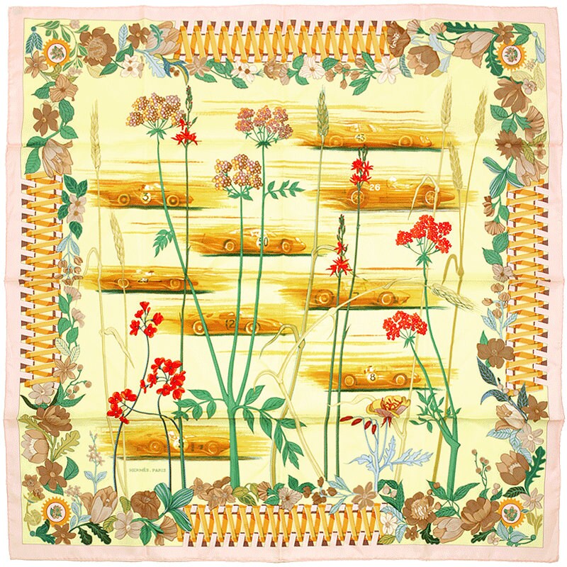 Hermes Scarf "Les Bolides" by Rene Dumas 90cm Silk | Carre Foulard