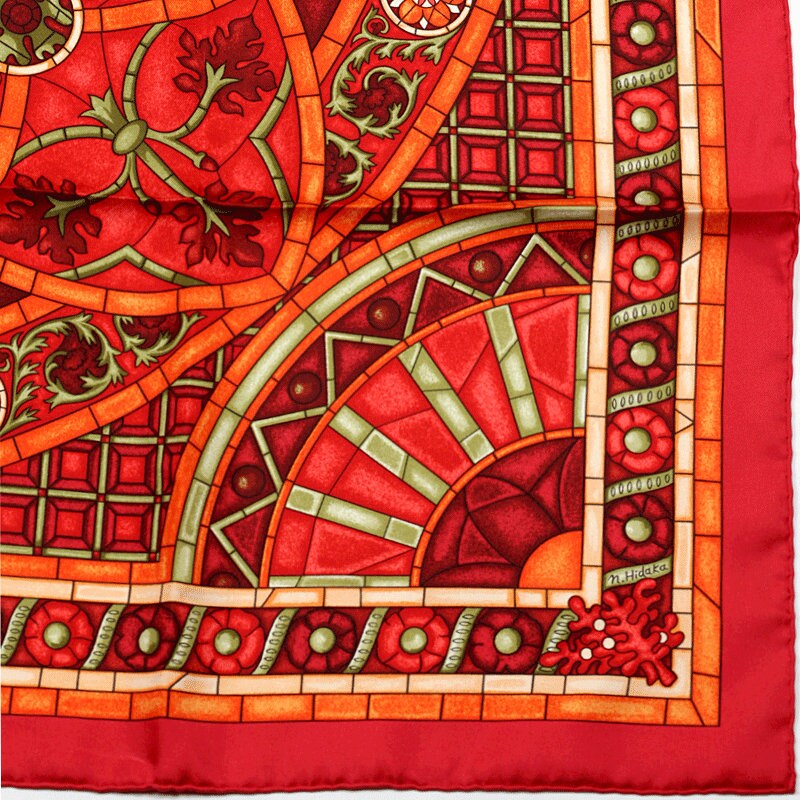 HERMES SCARF Silk "Lumieres de Paris" by Natsuno Hidaka Vintage 90cm Carre 100% Auth