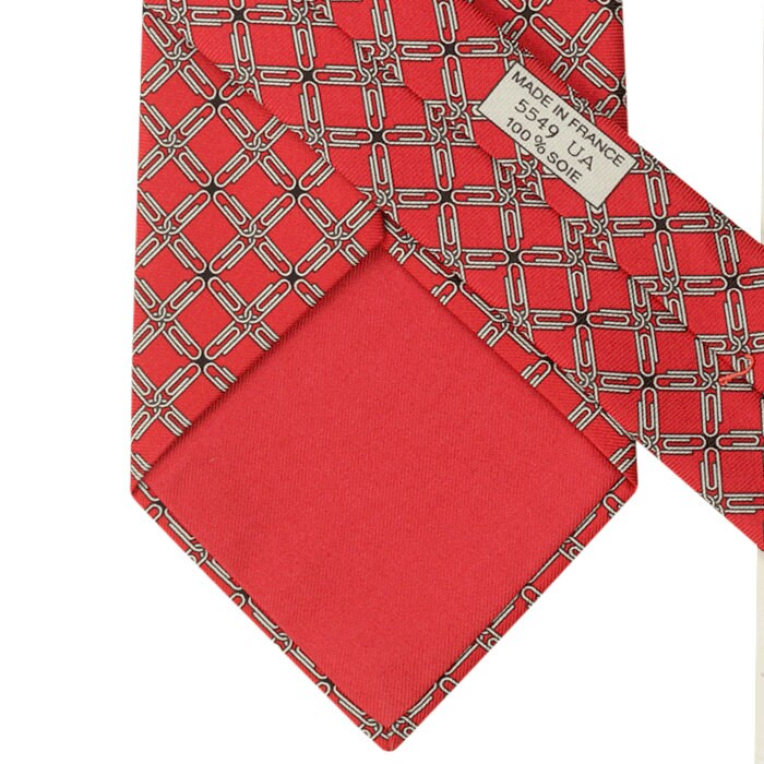 Hermes Men's Silk Tie Paper Clips Pattern 5549 | Necktie Cravate