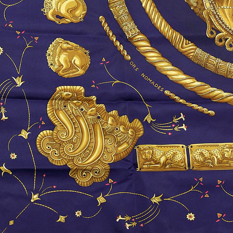 Hermes Scarf "Ors Nomades" by Annie Faivre 90cm Silk | Carre Foulard