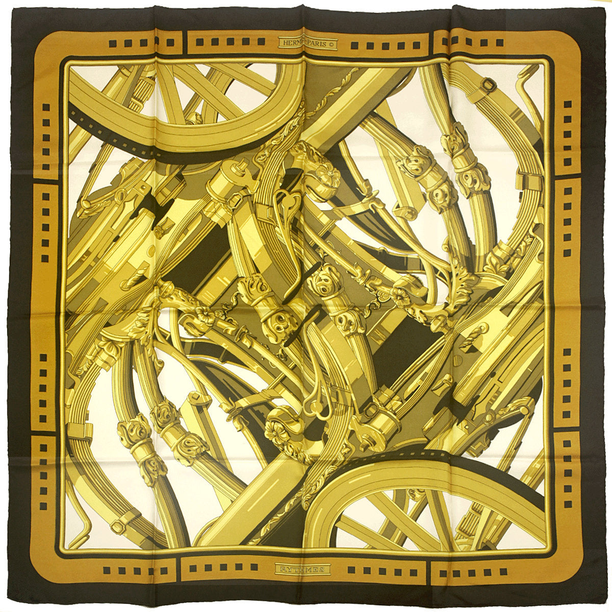 Hermes Scarf "Rythmes" by Caty Latham 90cm Silk | Carre Foulard