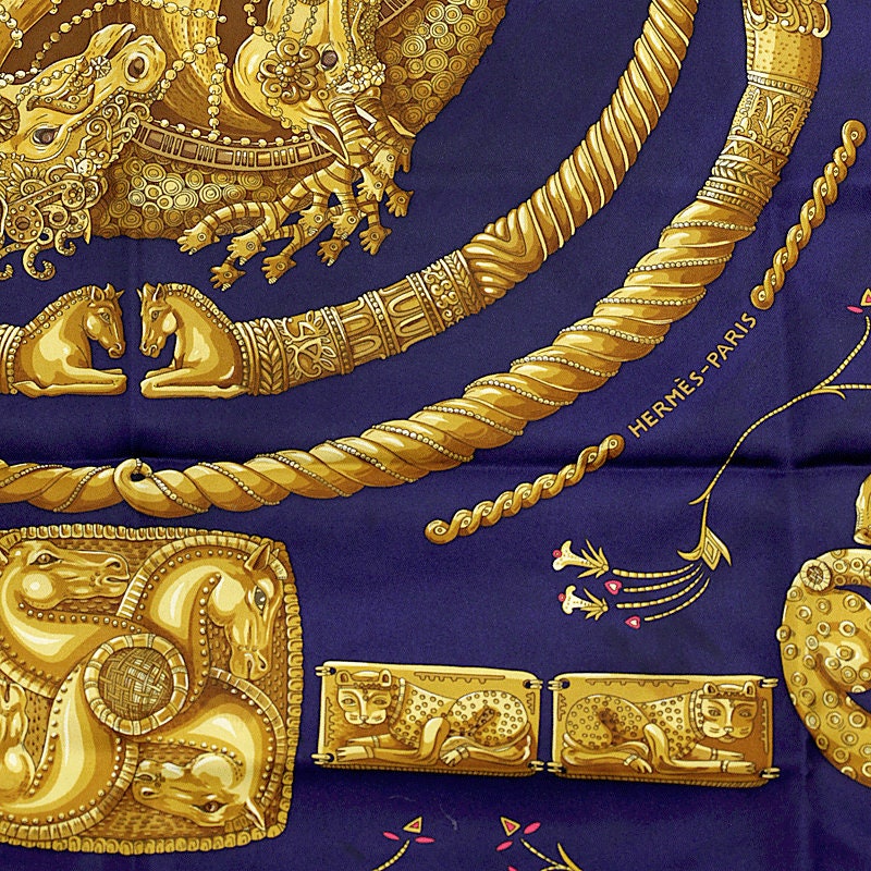 Hermes Scarf "Ors Nomades" by Annie Faivre 90cm Silk | Carre Foulard