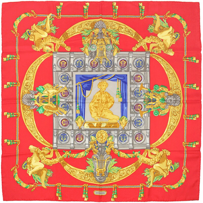 Hermes Scarf "Opera Palais Garnier" by Caty Latham 90cm Silk | Foulard Carre