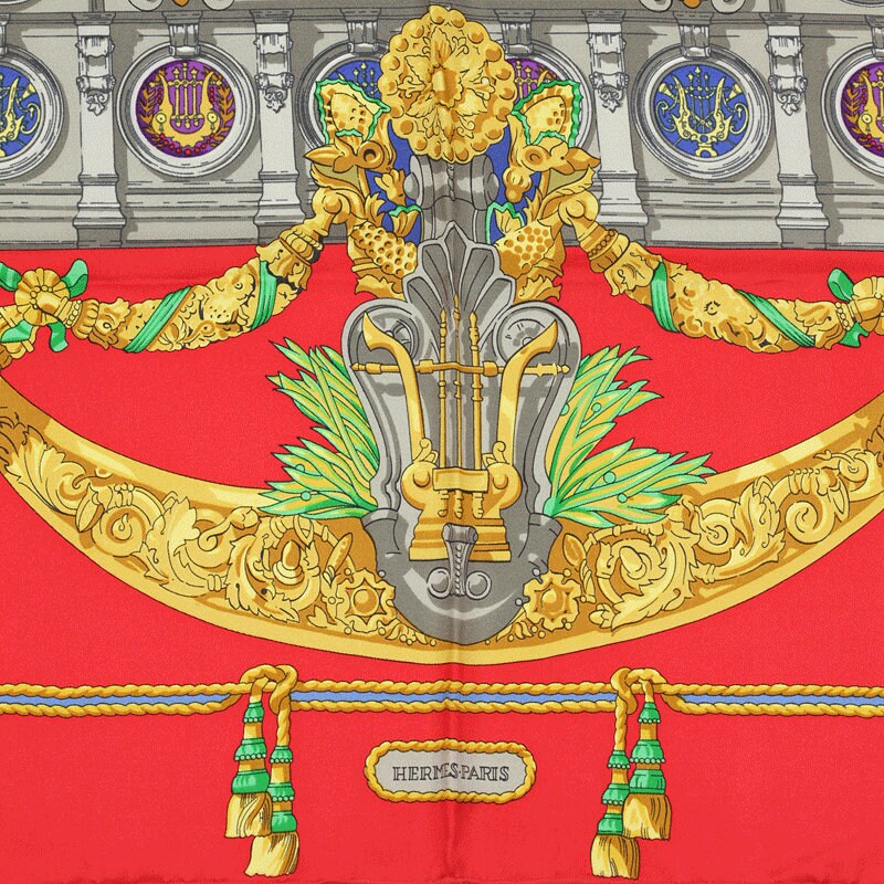 Hermes Scarf "Opera Palais Garnier" by Caty Latham 90cm Silk | Foulard Carre