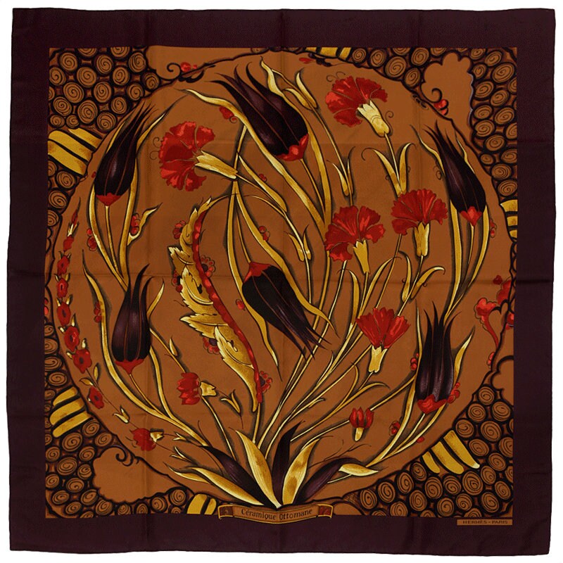 Hermes Scarf "Ceramique Ottomane" by Laurence Bourthoumieux 90cm Silk | Carre Foulard