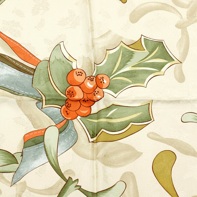 Hermes Scarf Jacquard "Neige d'Antan II" by Caty Latham 90cm Silk | Carre Foulard