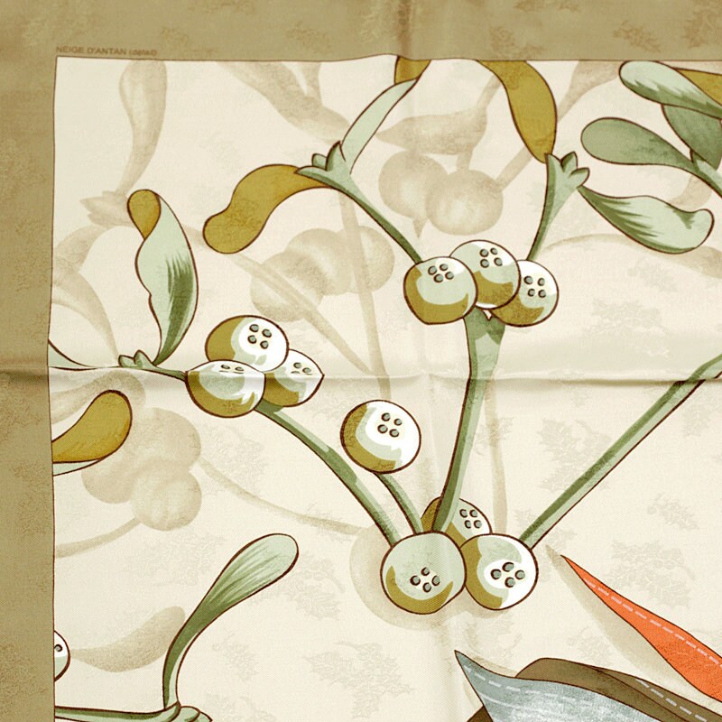 Hermes Scarf Jacquard "Neige d'Antan II" by Caty Latham 90cm Silk | Carre Foulard