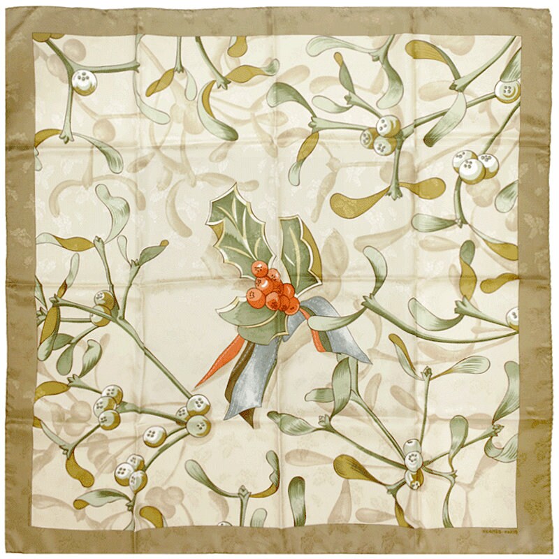 Hermes Scarf Jacquard "Neige d'Antan II" by Caty Latham 90cm Silk | Carre Foulard