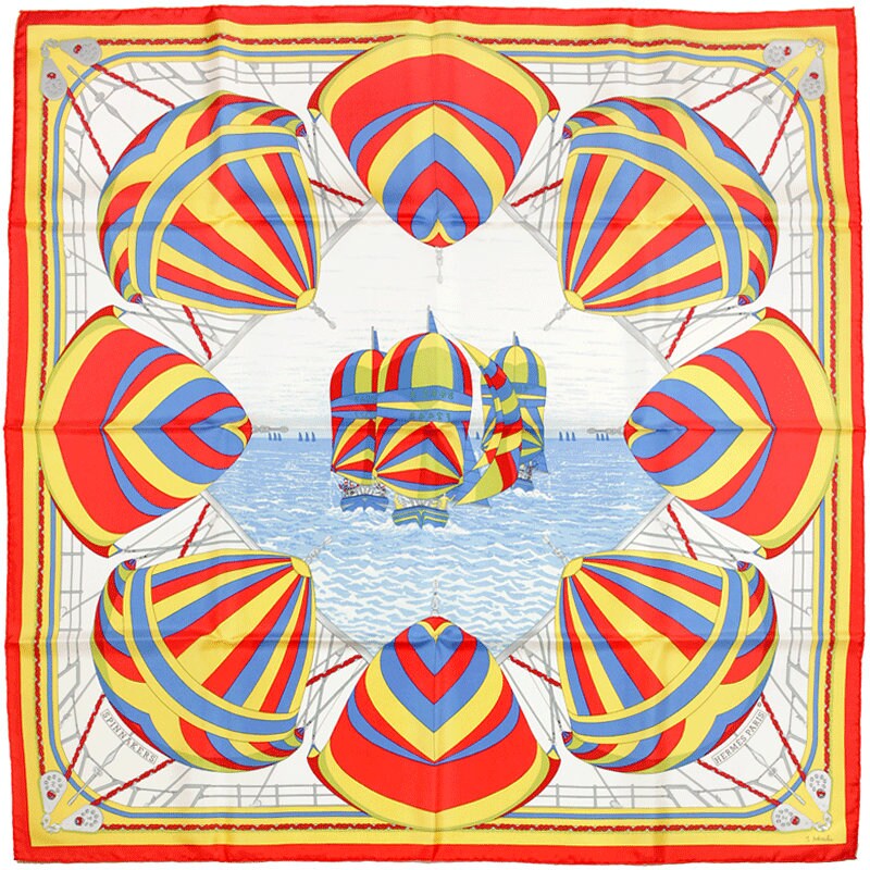 Hermes Scarf "Spinnakers" by Julia Abadie 90cm Silk | Carre Foulard