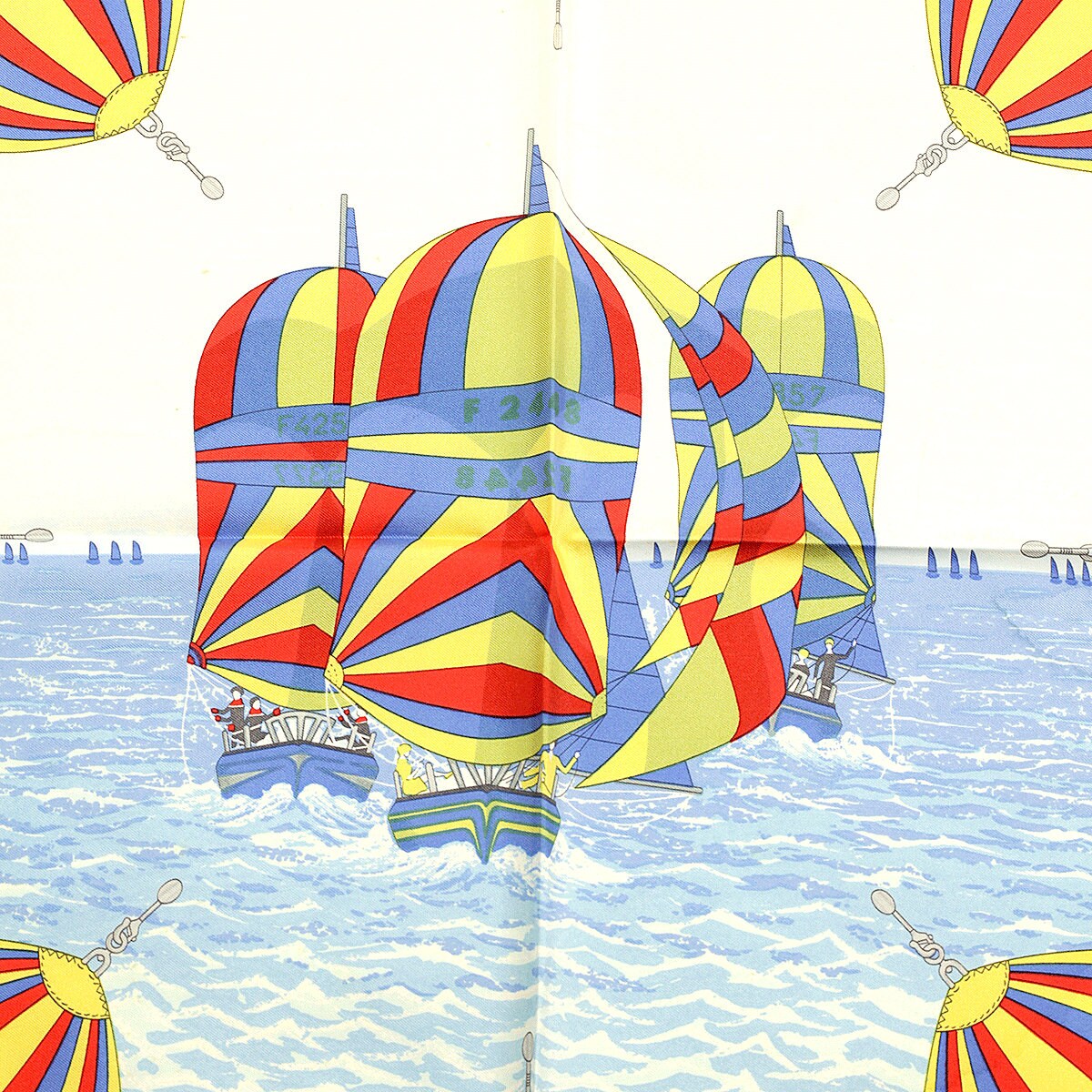 Hermes Scarf "Spinnakers" by Julia Abadie 90cm Silk | Carre Foulard