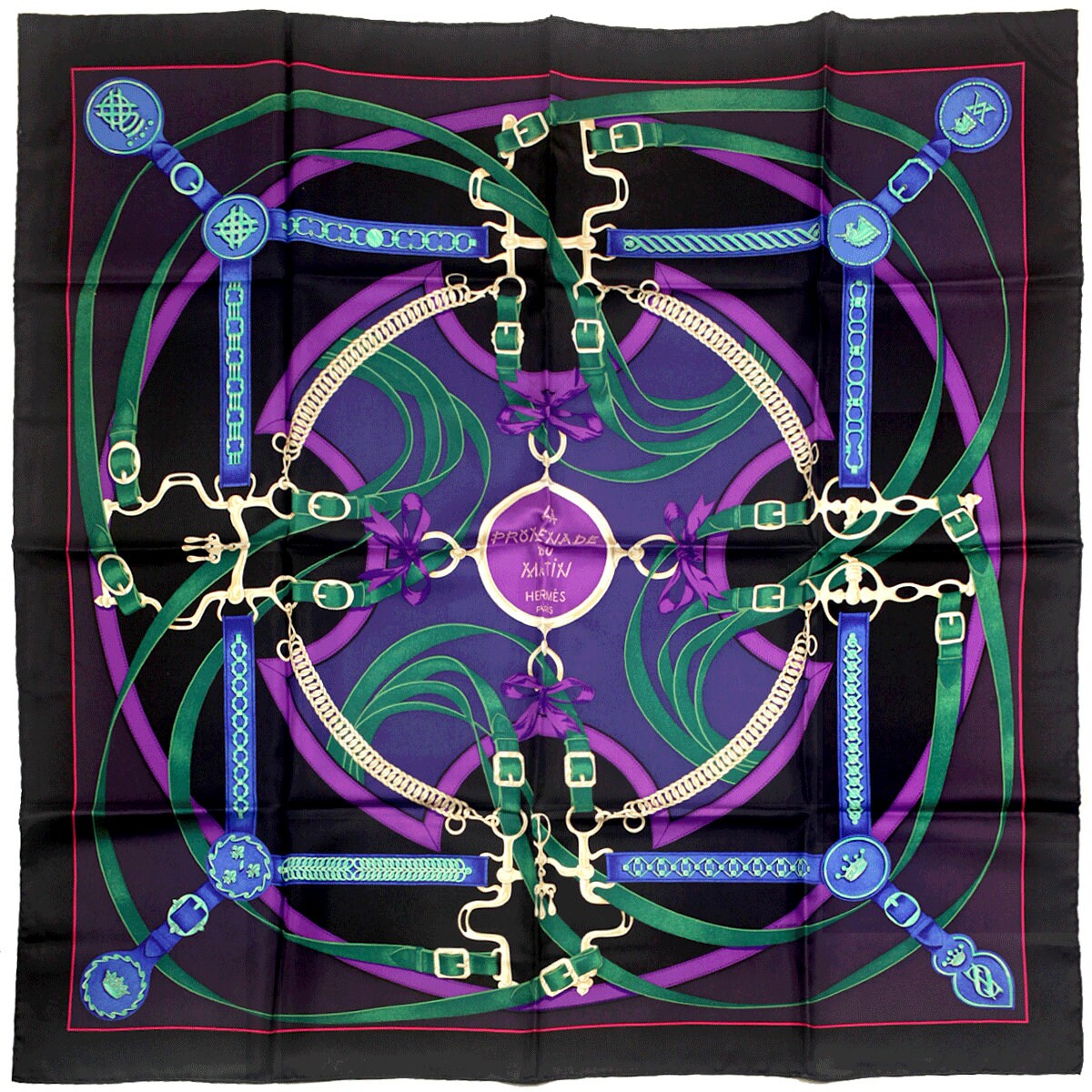 Hermes Scarf "Promenade du Matin" by Henri d'Origny 90cm Silk | Carre Foulard
