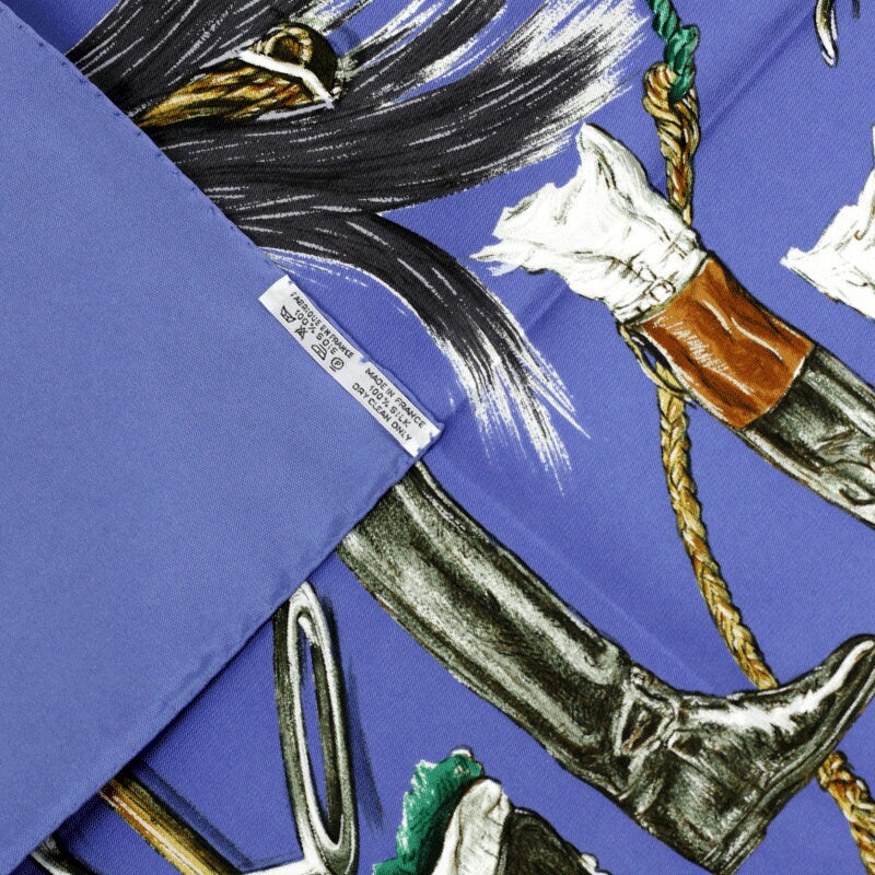 Hermes Scarf "Propos de Bottes" by Xavier De Poret 90cm Silk | Carre Foulard