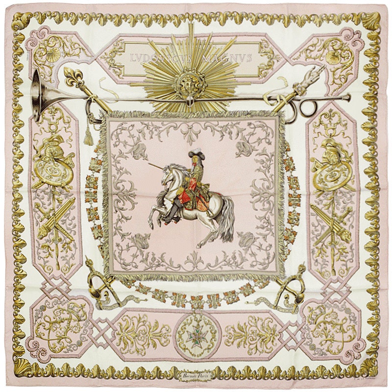 Hermes Scarf "Ludovicus Magnus" by Françoise De La Perriere 90cm Silk | Carre Foulard