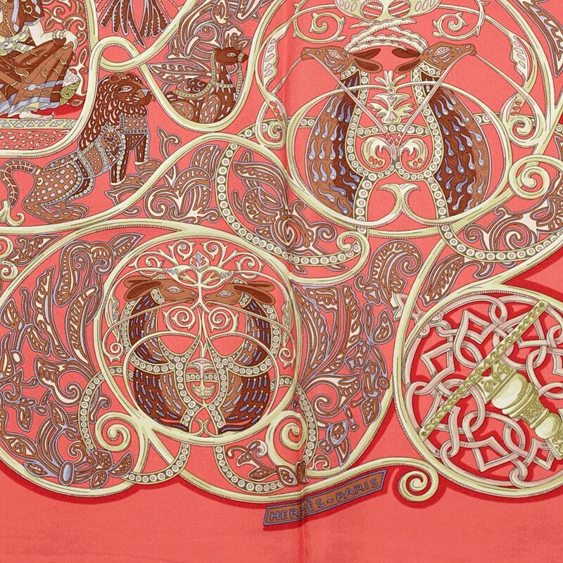 Hermes Scarf "La Charmante aux Animaux" by Annie Faivre 90cm Silk | Carre Foulard