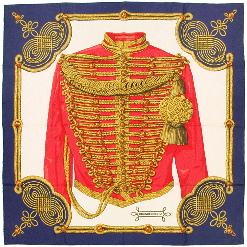 Hermes Scarf "Brandebourgs" by Caty Latham 90cm Silk | Foulard Carre
