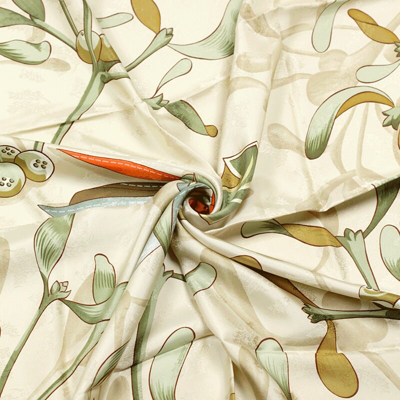 Hermes Scarf Jacquard "Neige d'Antan II" by Caty Latham 90cm Silk | Carre Foulard
