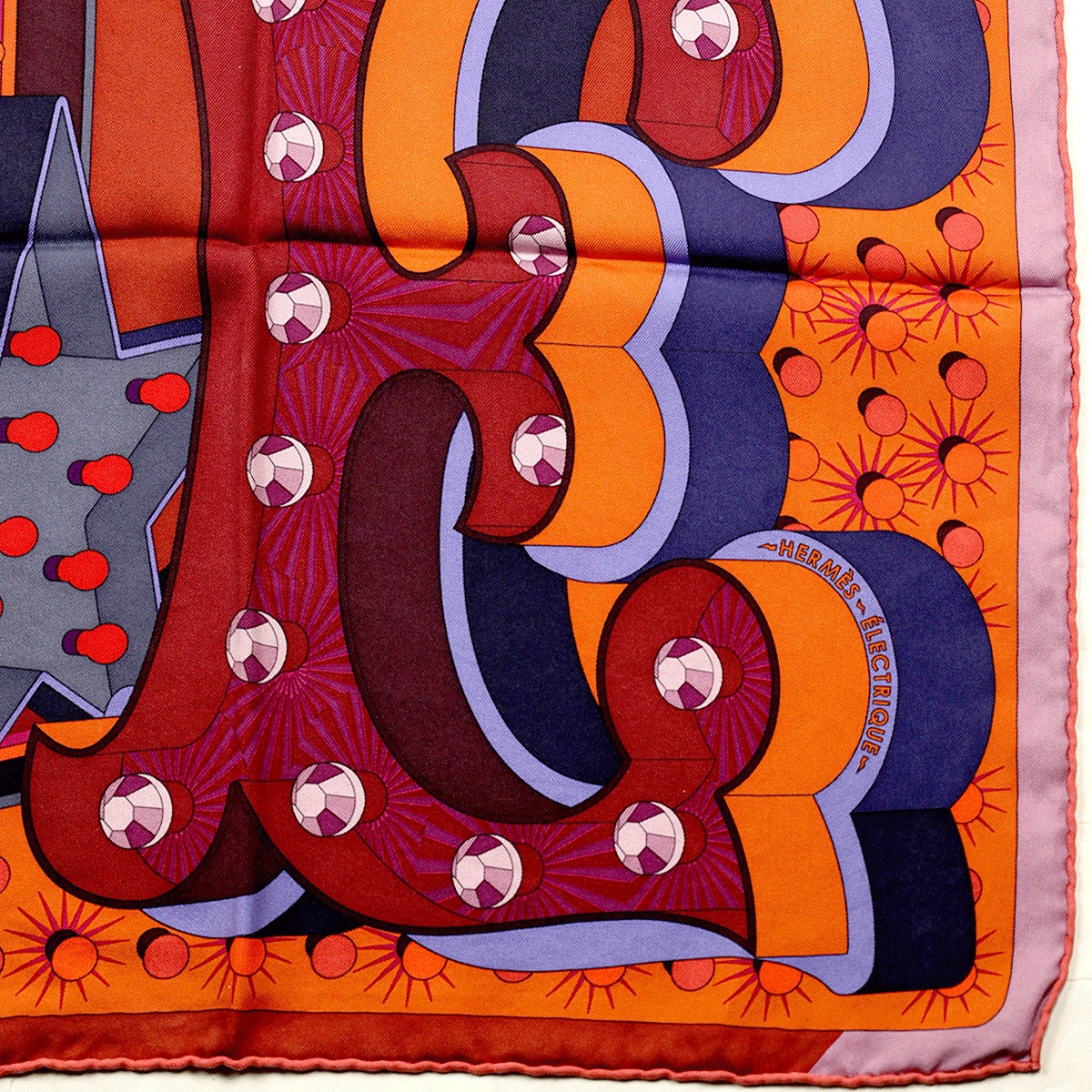 Hermes Scarf "Hermes Electrique" by Dimitri Rybaltchenko 90cm Silk | Foulard Carre