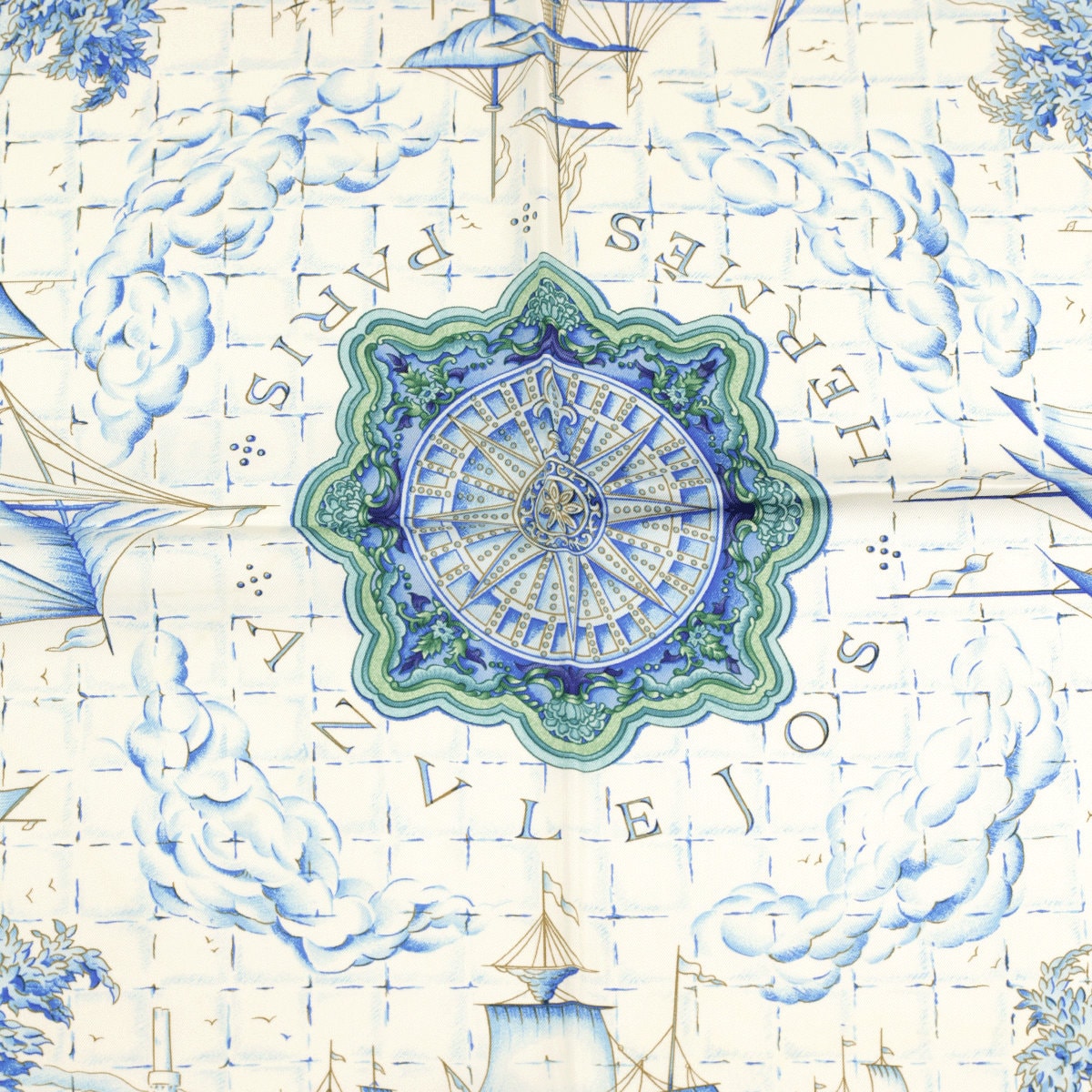 Hermes Scarf "Azulejos" by Catherine Baschet 90cm Silk | Carre Foulard