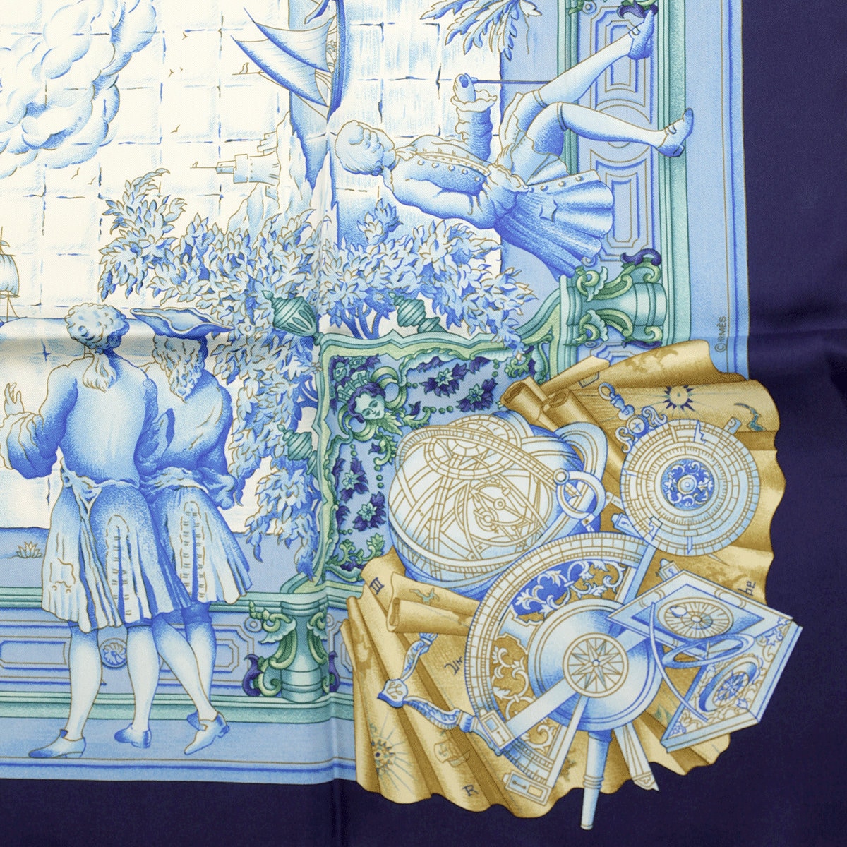 Hermes Scarf "Azulejos" by Catherine Baschet 90cm Silk | Carre Foulard