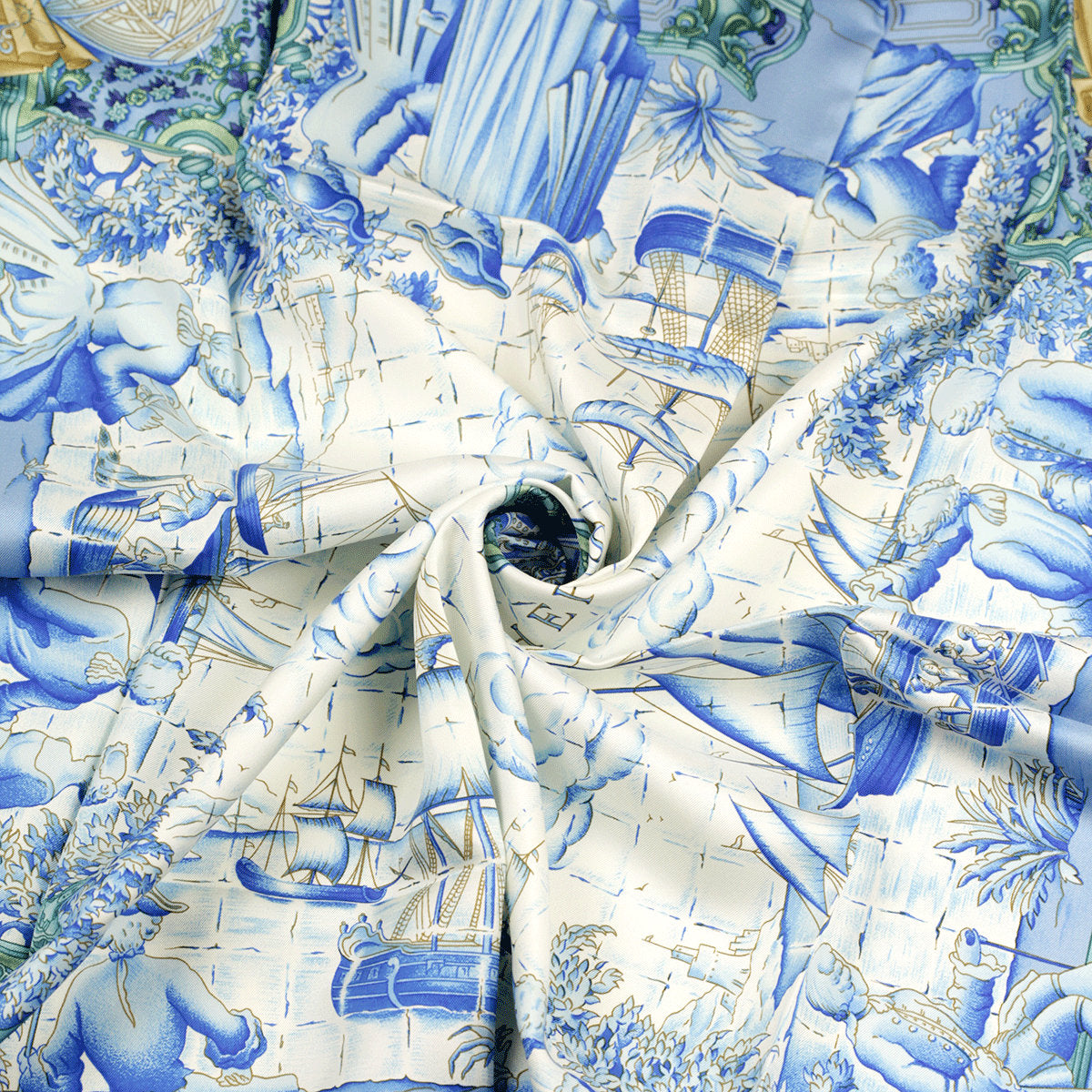 Hermes Scarf "Azulejos" by Catherine Baschet 90cm Silk | Carre Foulard