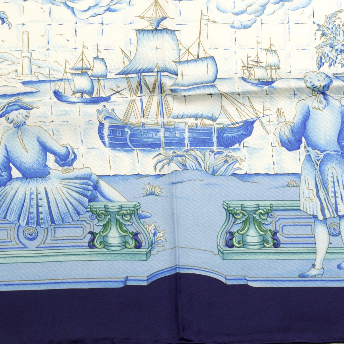 Hermes Scarf "Azulejos" by Catherine Baschet 90cm Silk | Carre Foulard