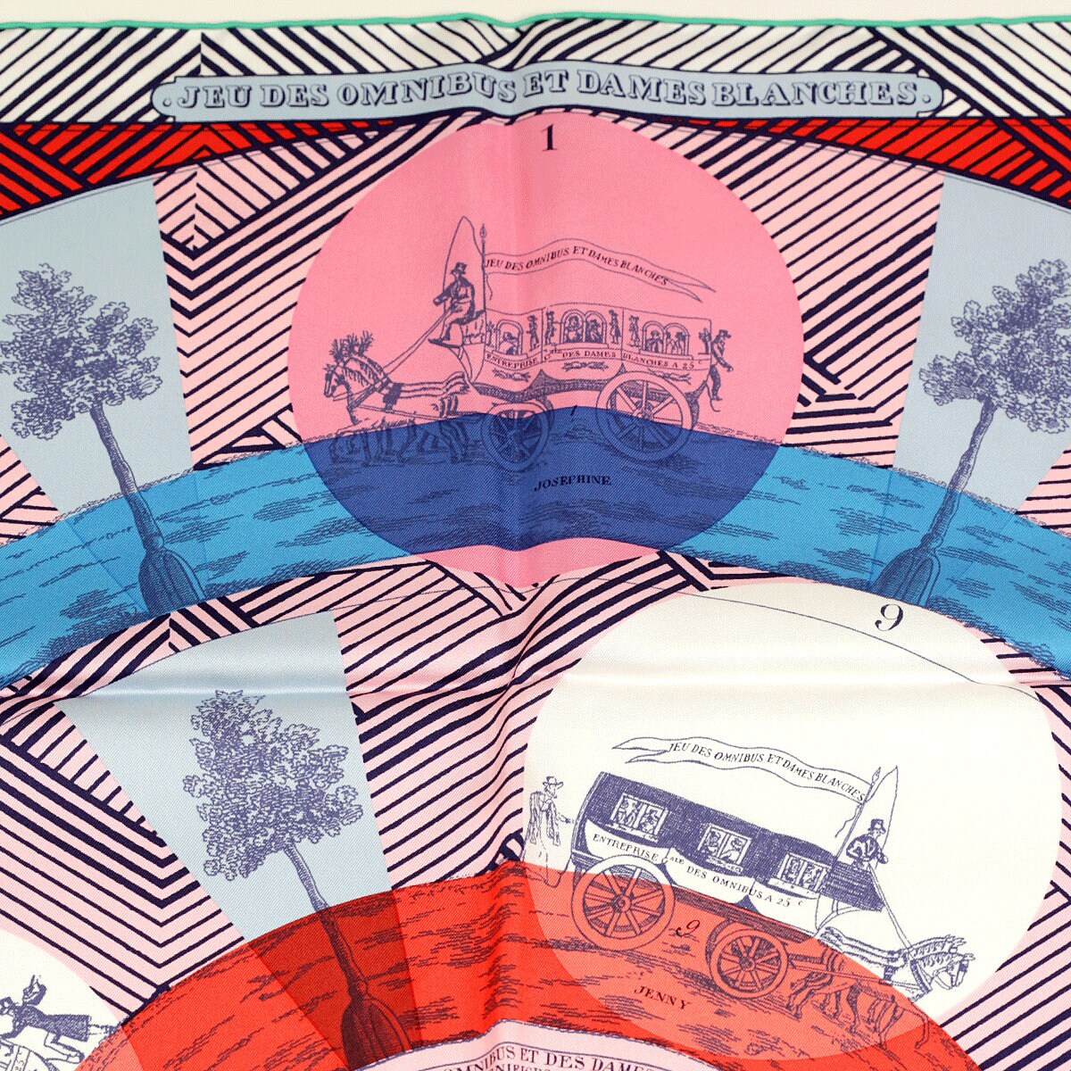 Hermes Scarf "Jeu des Omnibus Remix" by Giancarlo Pagni 90cm Silk | Foulard Carre