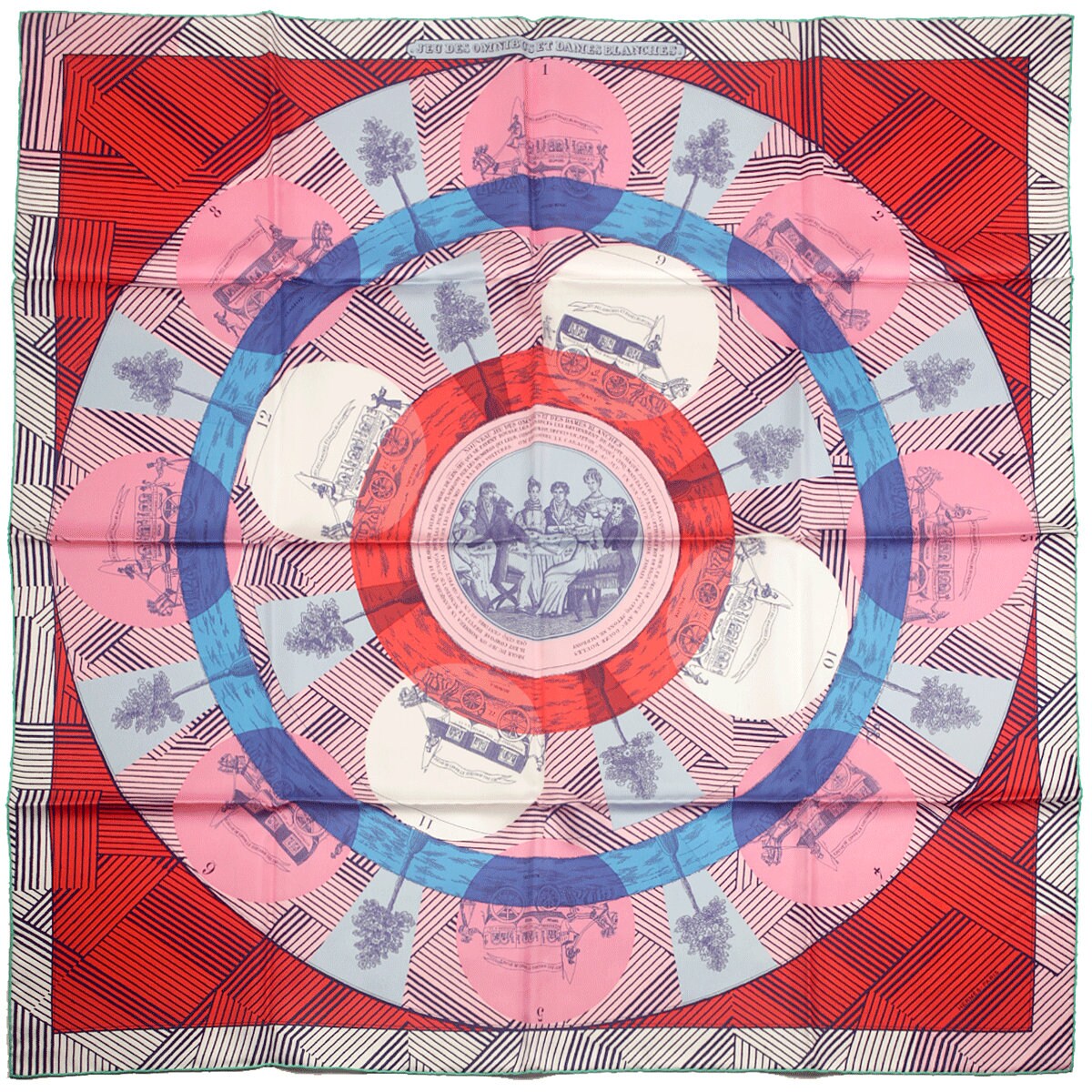 Hermes Scarf "Jeu des Omnibus Remix" by Giancarlo Pagni 90cm Silk | Foulard Carre