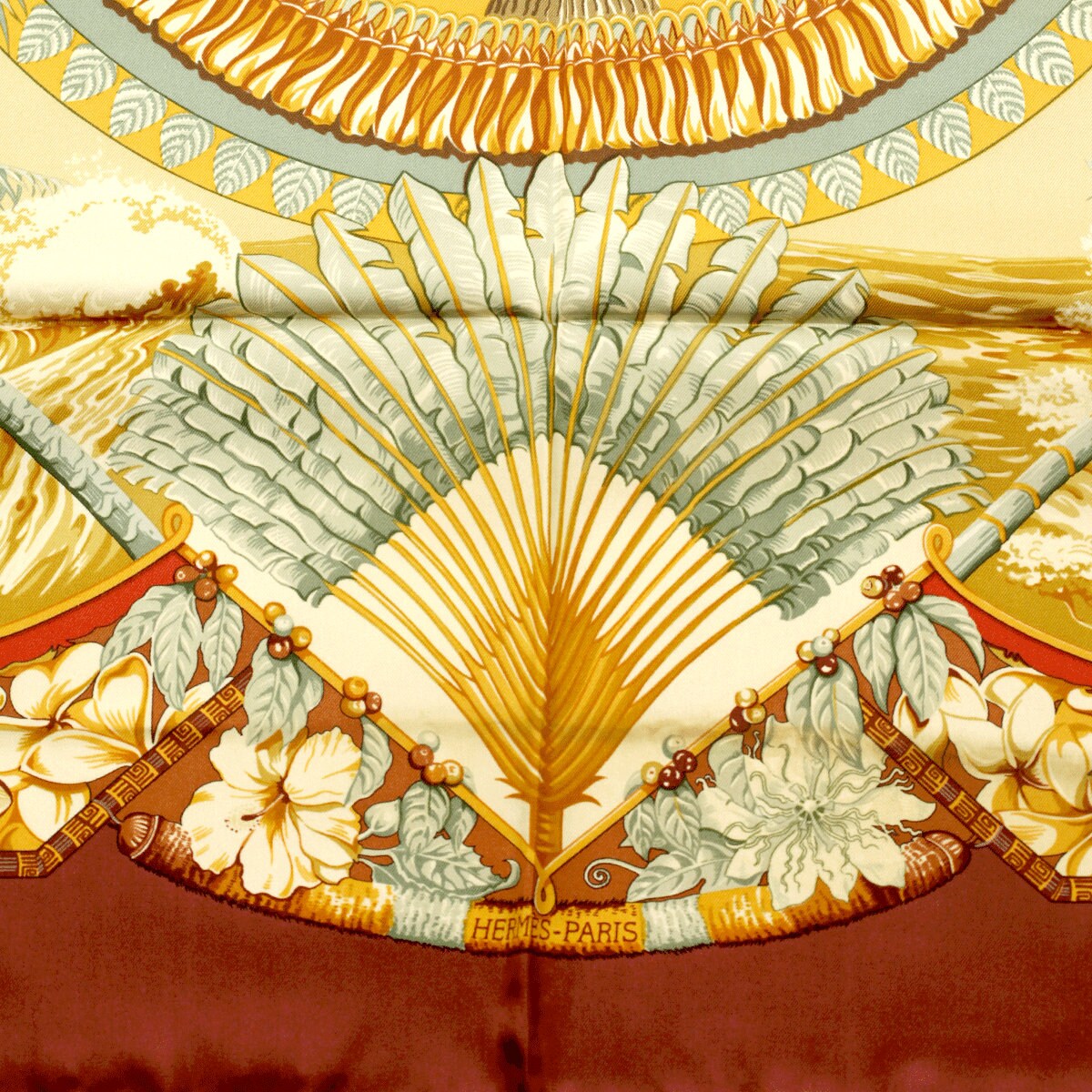 Hermes Scarf "Aloha" by Laurence Bourthoumieux 90cm Silk | Carre Foulard