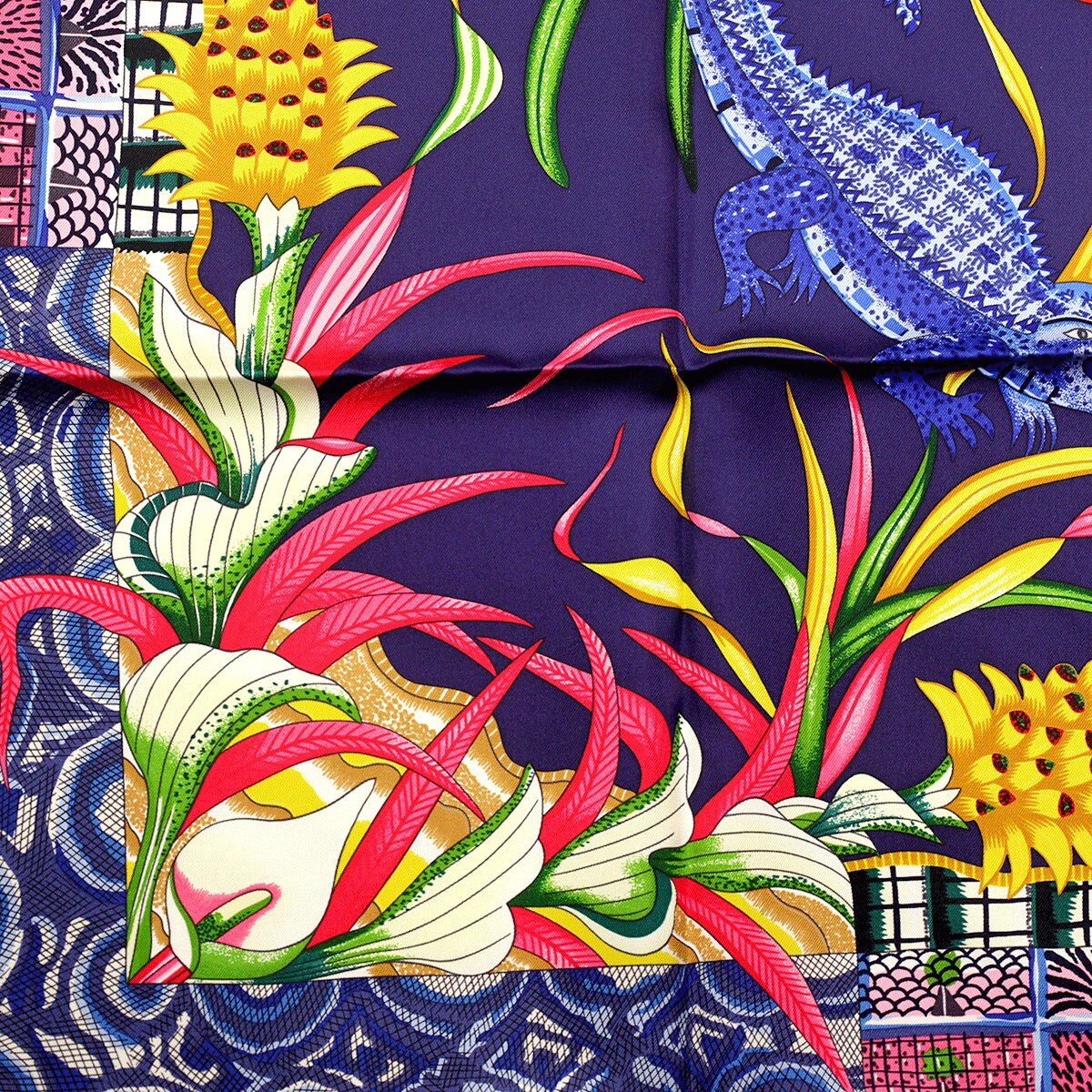 Hermes Scarf "Marche du Zambeze" by Ardmore Artists 90cm Silk | Carre Foulard