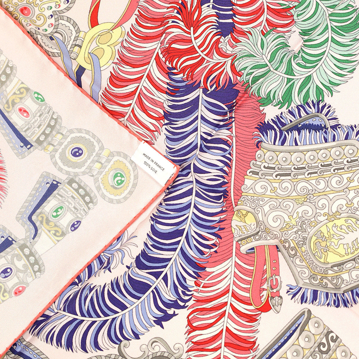 Hermes Scarf "Sous L'Egide de Mars" by Pierre Marie 90cm Silk Wash Carre | Foulard