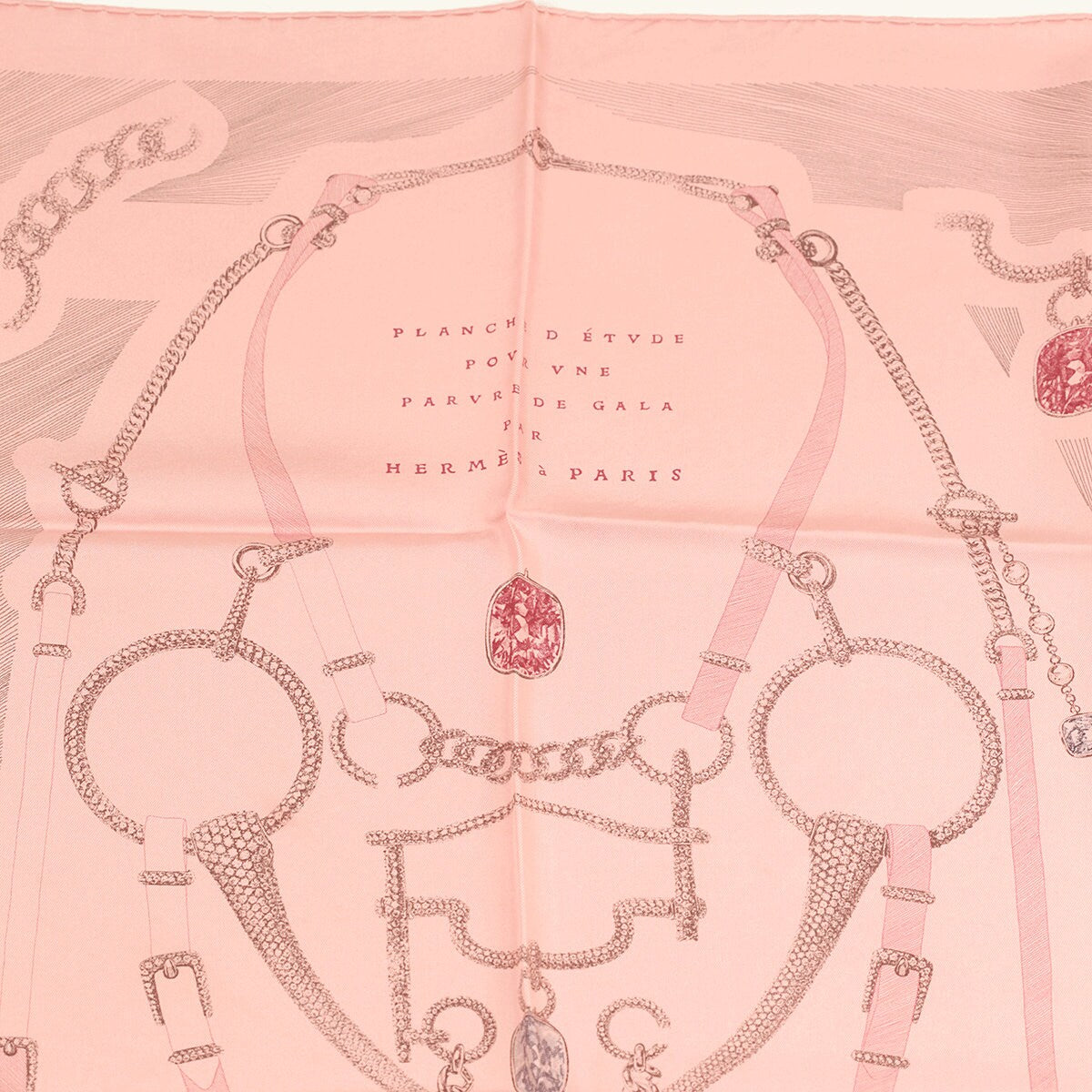 Hermes Scarf "Etude Pour Une Parure de Gala" by Florence Manlik 90cm Silk | Carre Foulard