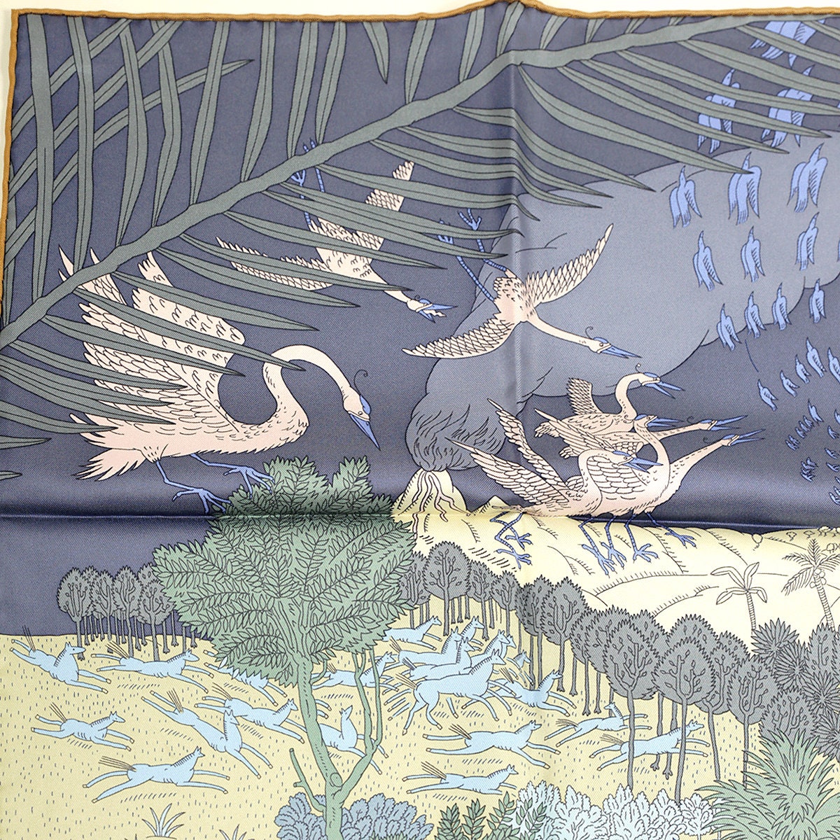 Hermes Scarf "Les Carnaval des Animaux" by Thibaut Huchard 90cm Silk | Carre Foulard