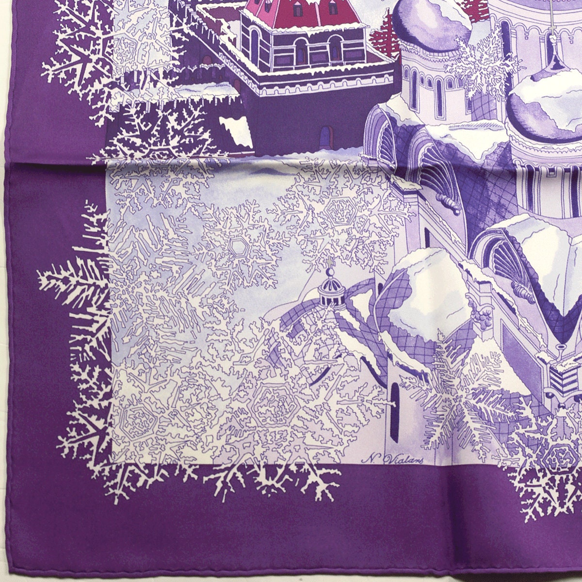 Hermes Scarf "De Passage a Moscou" by Nathalie Vialars 90cm Silk | Carre Foulard Rare