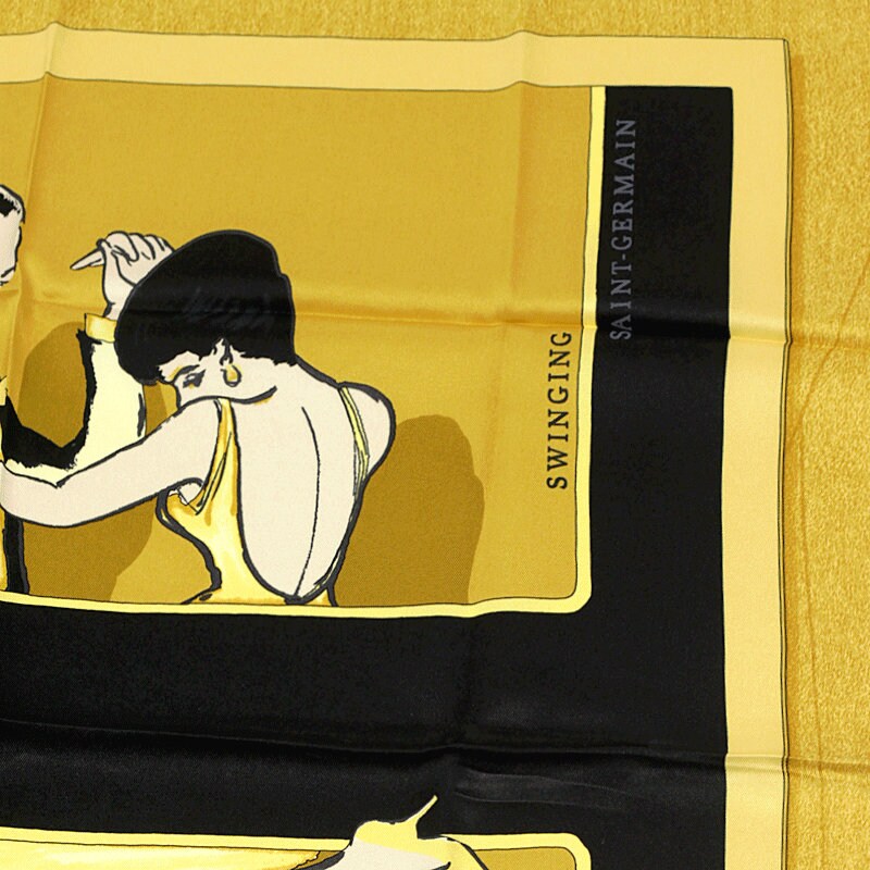 Hermes Scarf 70cm "Swinging Saint Germain" by Jean-Louis Clerc Silk | Foulard Carre