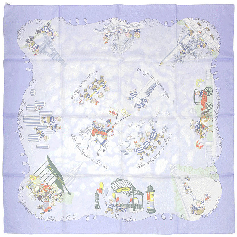 Hermes Scarf "Les Triples" by Nicole Lambert 90cm Silk | Carre Foulard