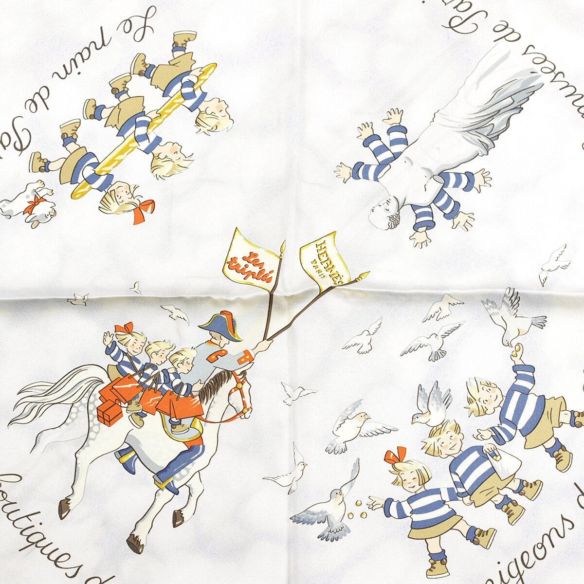 Hermes Scarf "Les Triples" by Nicole Lambert 90cm Silk | Carre Foulard