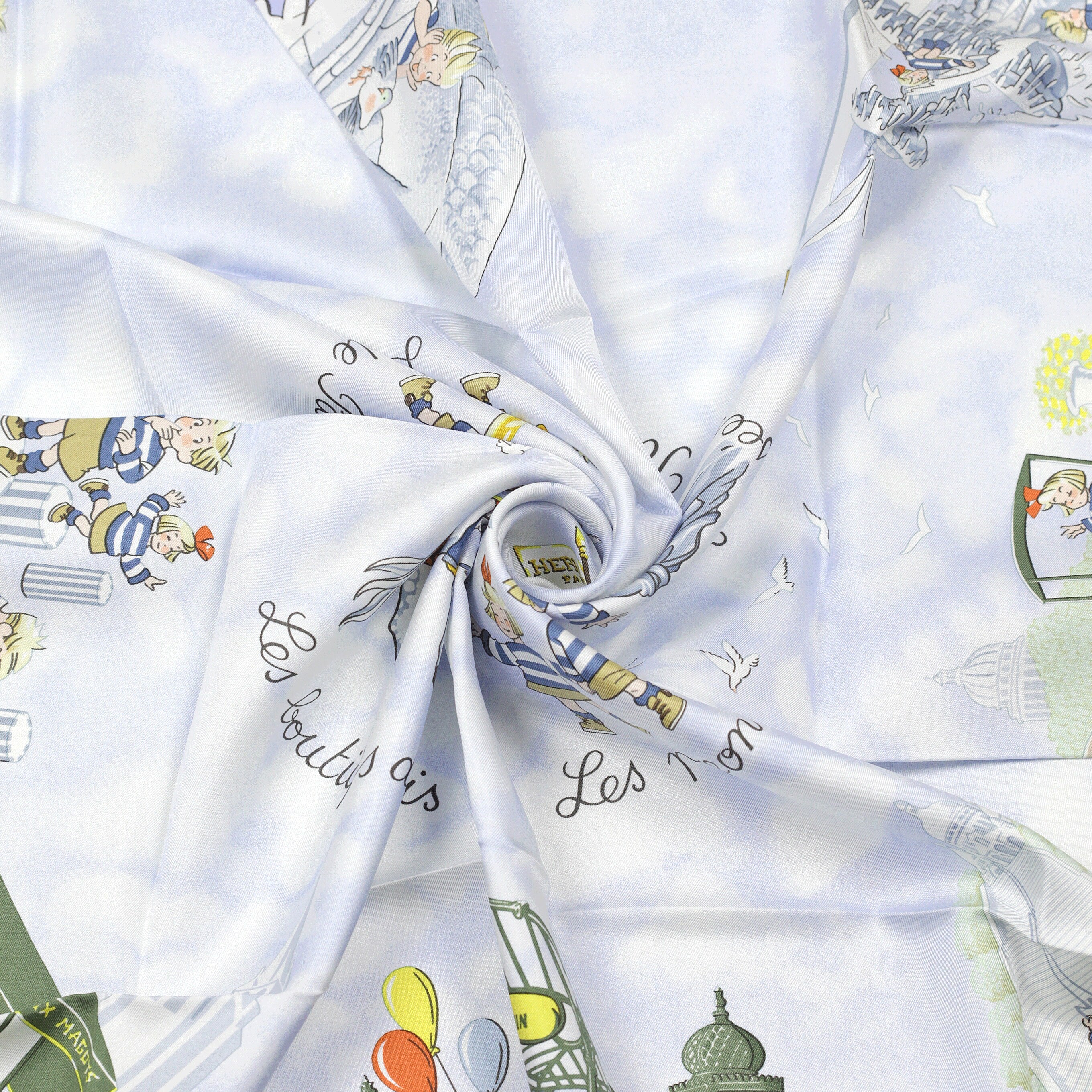 Hermes Scarf "Les Triples" by Nicole Lambert 90cm Silk | Carre Foulard