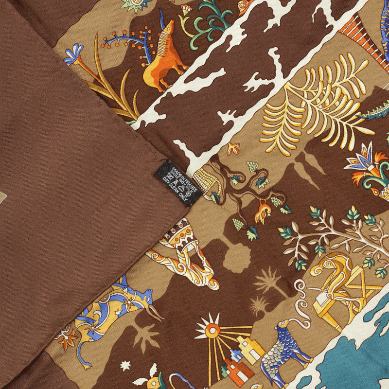 Hermes Scarf "Rives Fertiles" by Christine Henry 90cm Silk