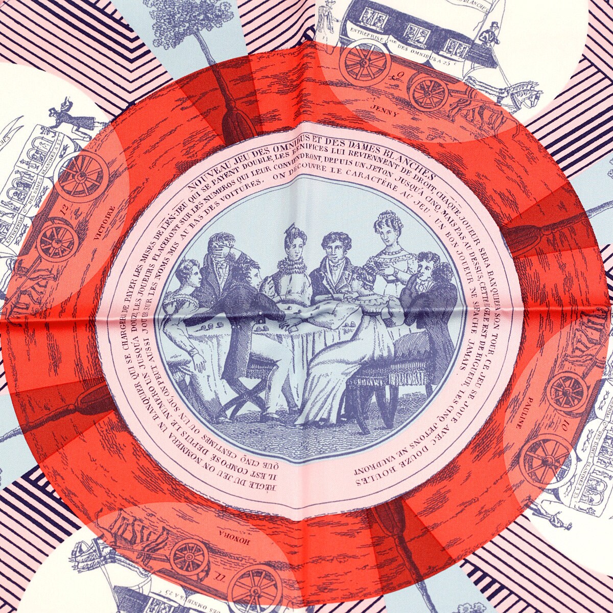 Hermes Scarf "Jeu des Omnibus Remix" by Giancarlo Pagni 90cm Silk | Foulard Carre