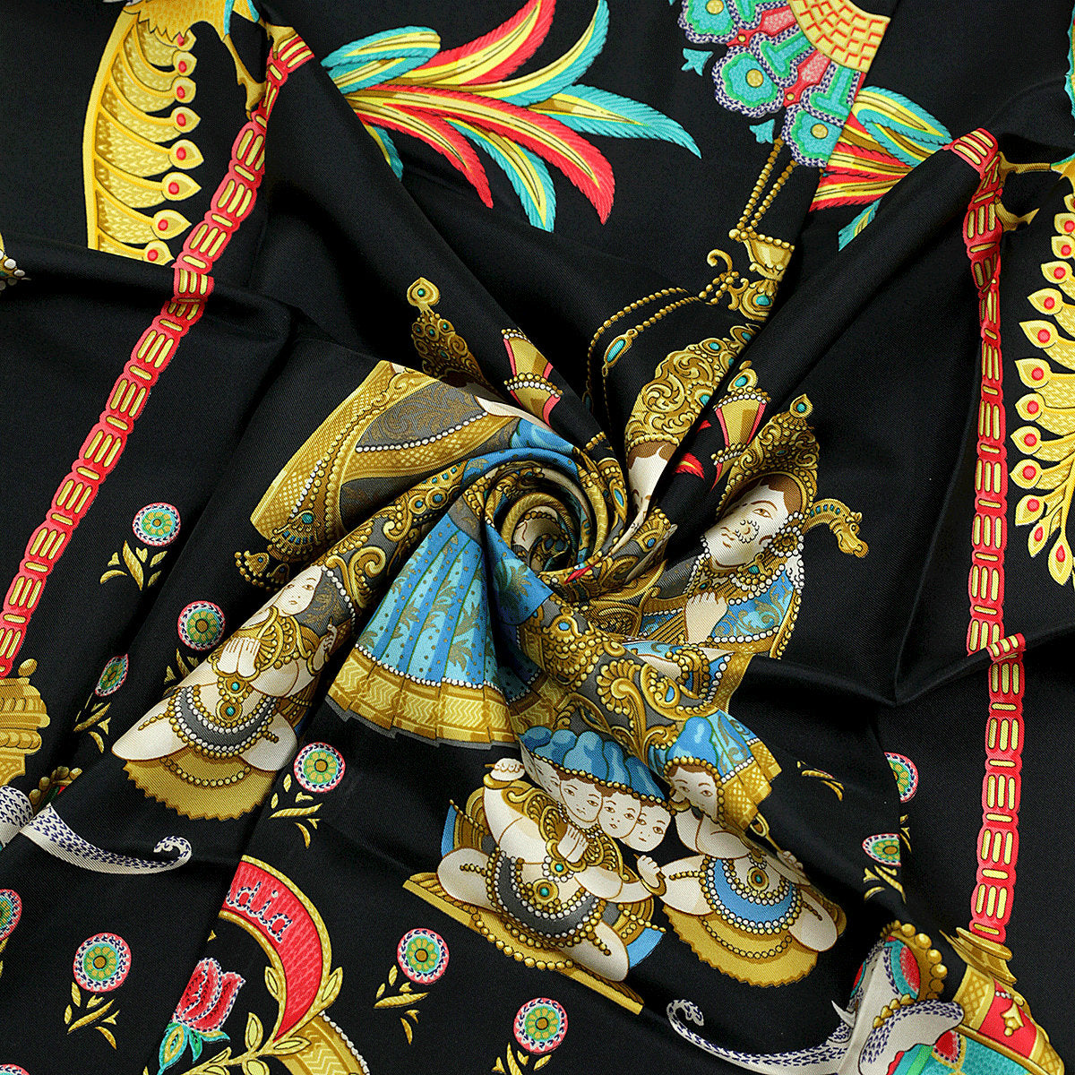 Hermes Scarf "India" by Caty Latham 90cm Silk