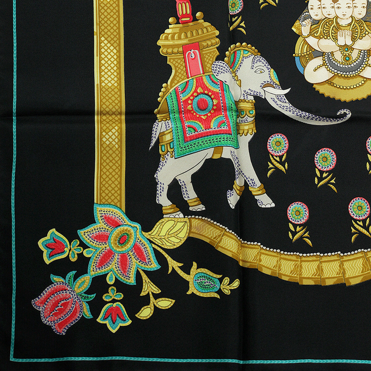 Hermes Scarf "India" by Caty Latham 90cm Silk