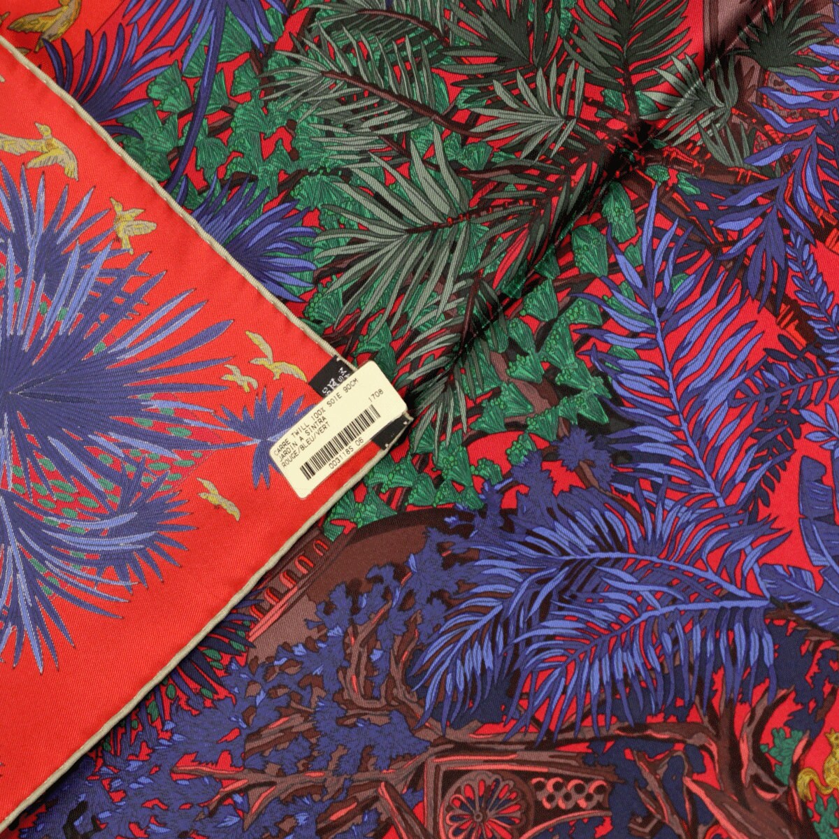 Hermes Scarf "Jardin a Sintra" by Annie Faivre 90cm Silk | Foulard Carre