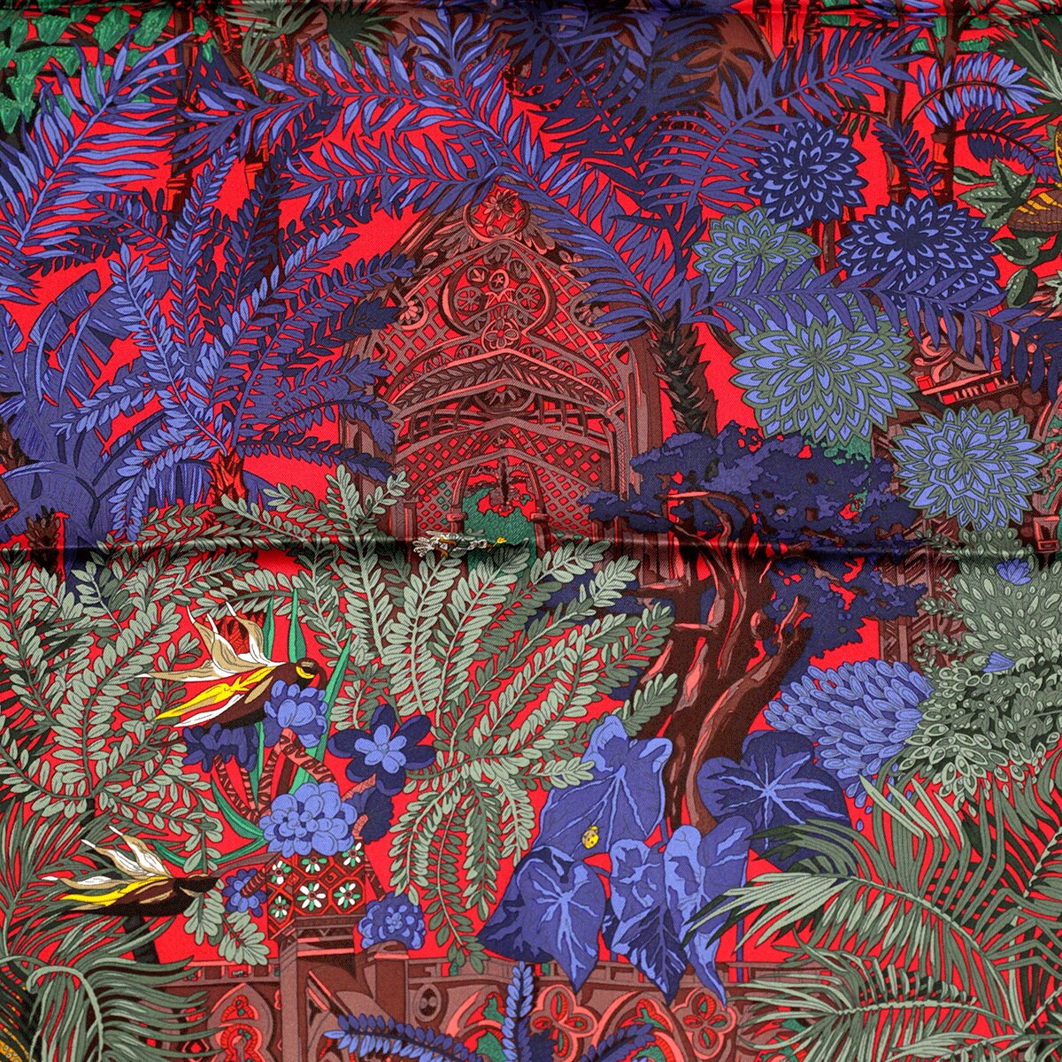 Hermes Scarf "Jardin a Sintra" by Annie Faivre 90cm Silk | Foulard Carre