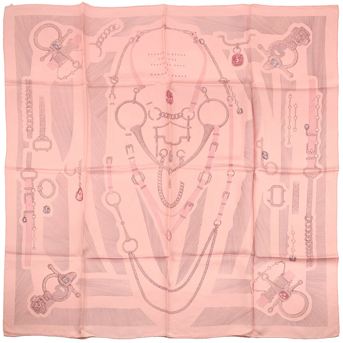 Hermes Scarf "Etude Pour Une Parure de Gala" by Florence Manlik 90cm Silk | Carre Foulard