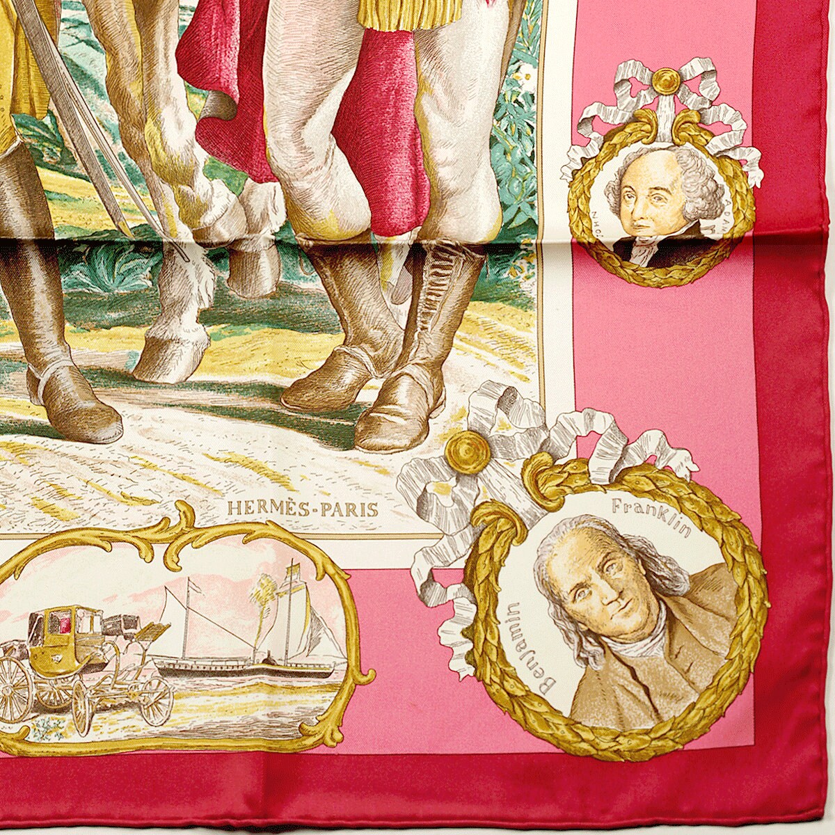 Hermes Scarf "Marquis de Lafayette" by Kermit Oliver 90cm Silk | GRAIL Carre Foulard