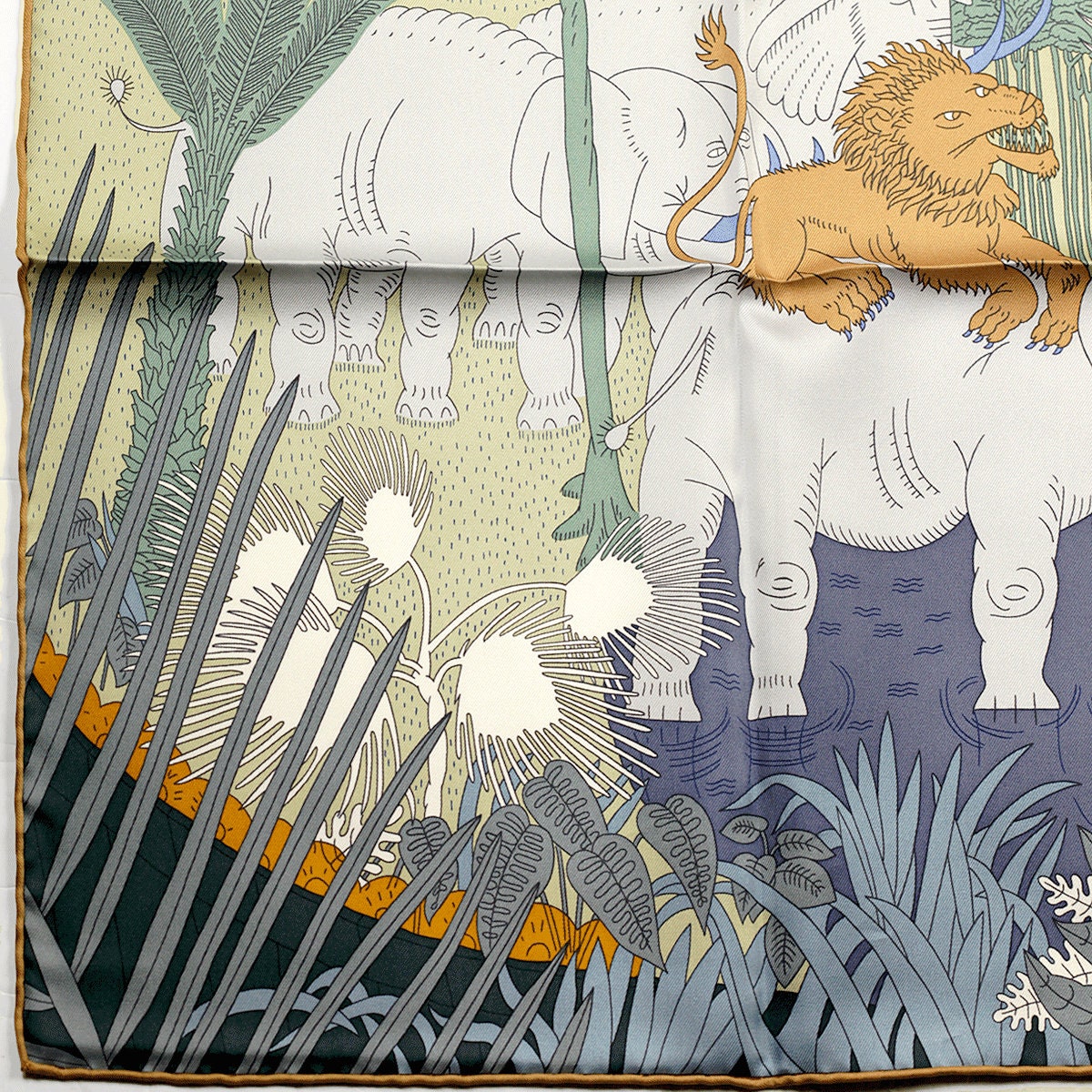 Hermes Scarf "Les Carnaval des Animaux" by Thibaut Huchard 90cm Silk | Carre Foulard